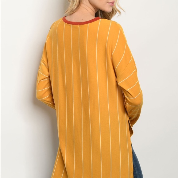Mustard Stripe Top - Picture 2 of 2